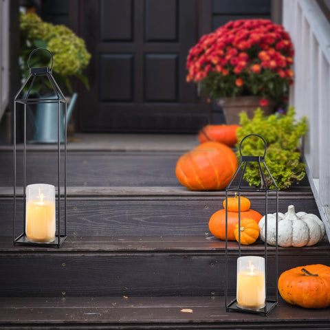 ELEATTRUN open-design lanterns without glass panels blend rustic charm with modern decor