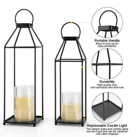 Warm yellow LED glow from ELEATTRUN lanterns for indoor ambience