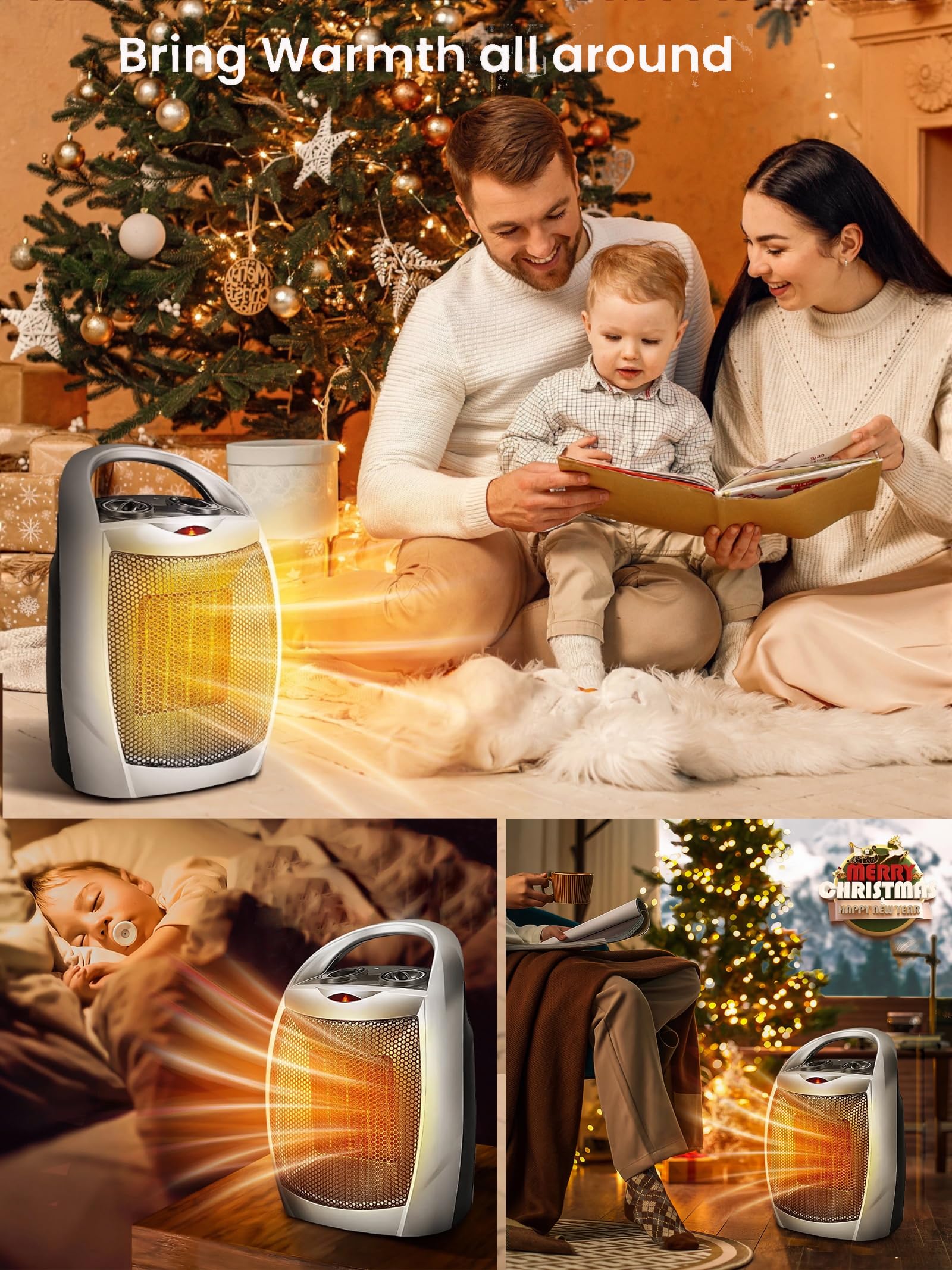 Electactic small space heater supports cozy warmth anywhere.