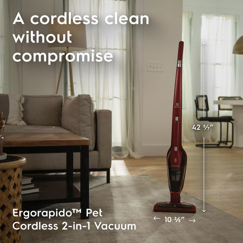 Electrolux Ergorapido Pet 2 in 1 hand unit reaches cushions