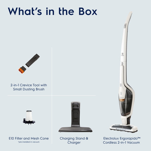 Detachable hand unit on Electrolux Ergorapido for above-floor cleaning