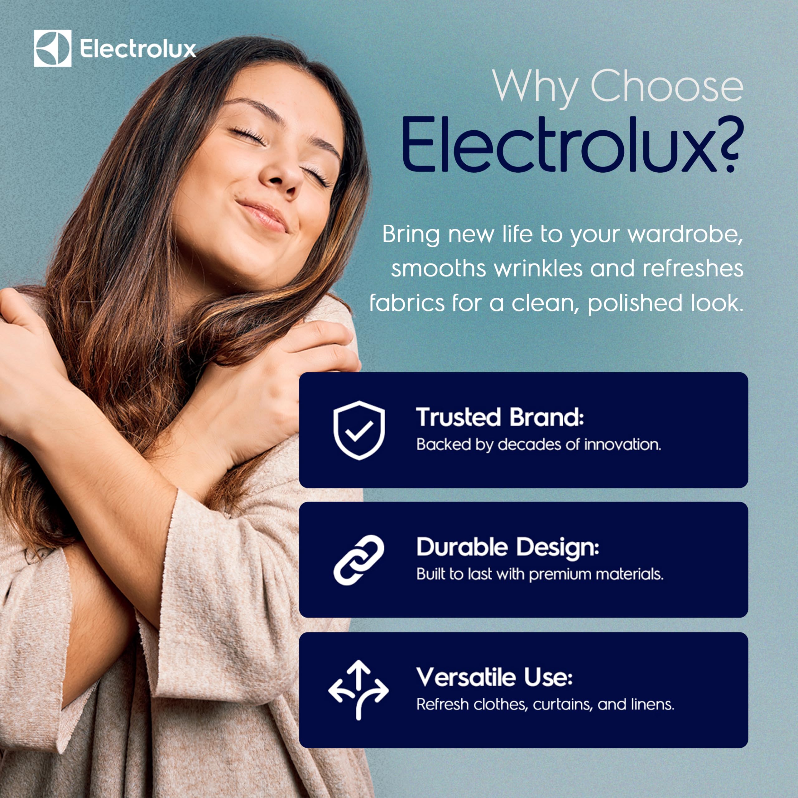 Electrolux steamer 12-foot cord enabling flexible reach