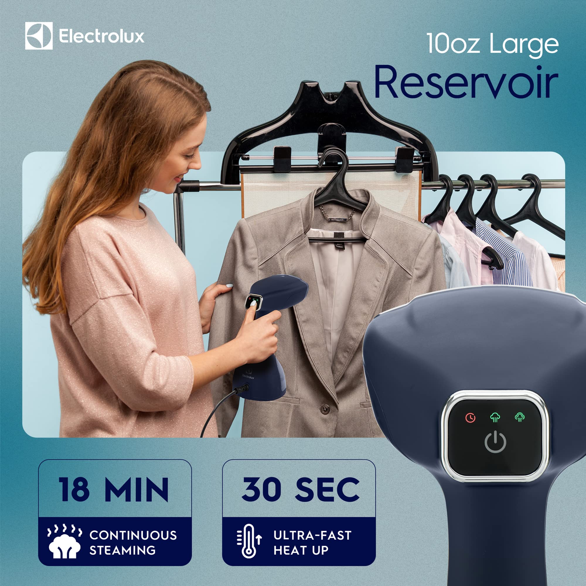 Electrolux LX15003 heats in 29 seconds for fast fabric refresh