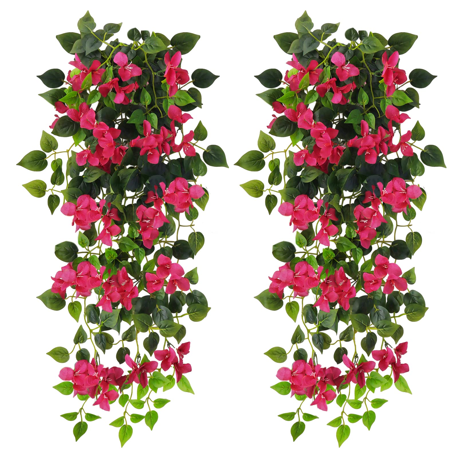 Elecxlink bougainvillea artificial hanging flowers 2pc for versatile indoor and outdoor décor
