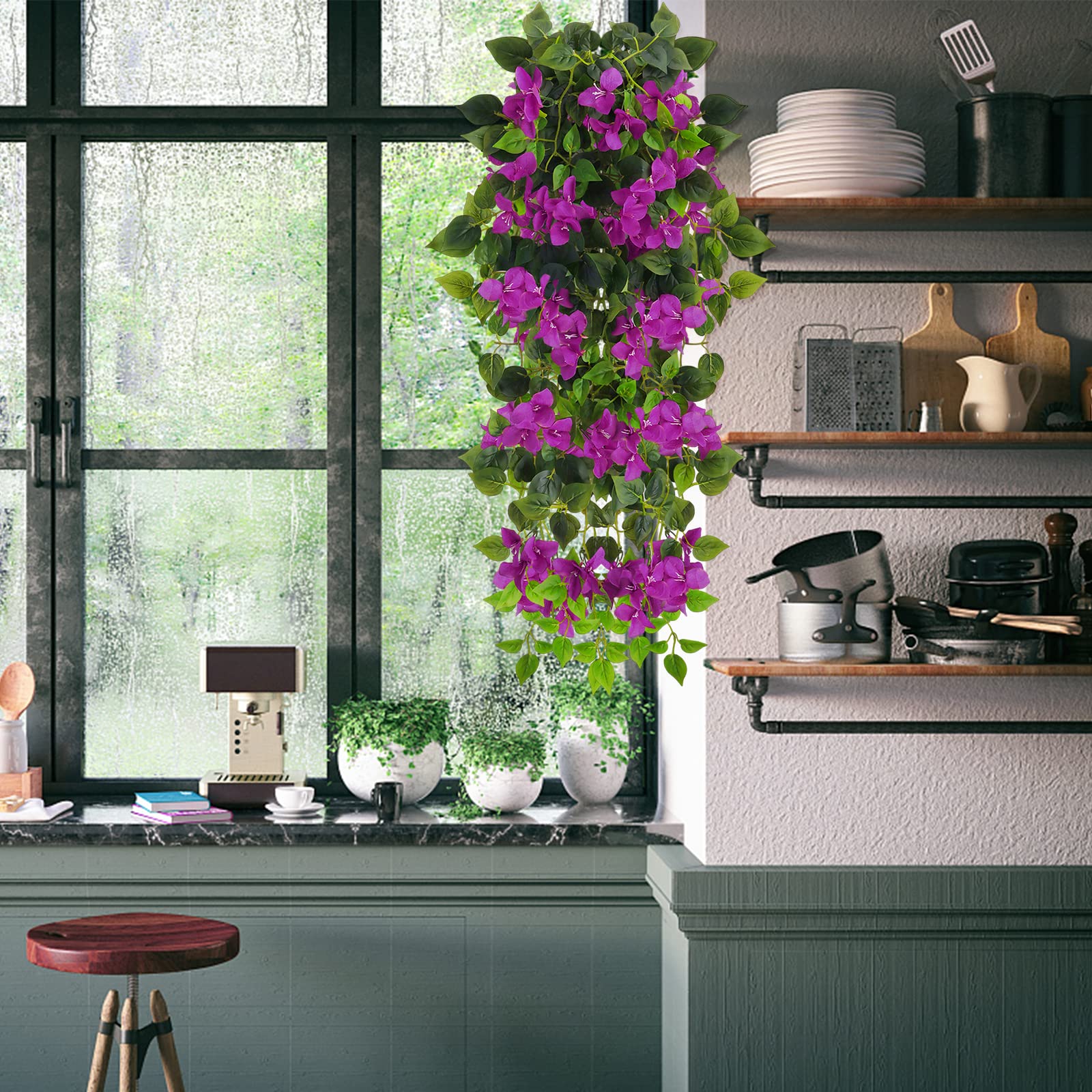 Elecxlink Bougainvillea outdoor indoor use emphasizes versatile décor for patios, walls, or porches