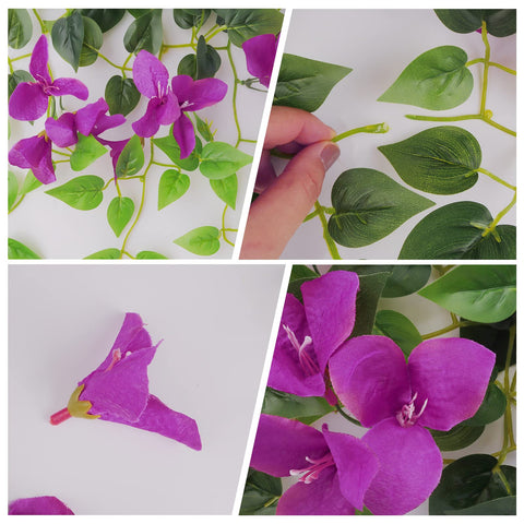 Elecxlink Bougainvillea UV-resistant fake plants ensure lasting color in sunlit spaces