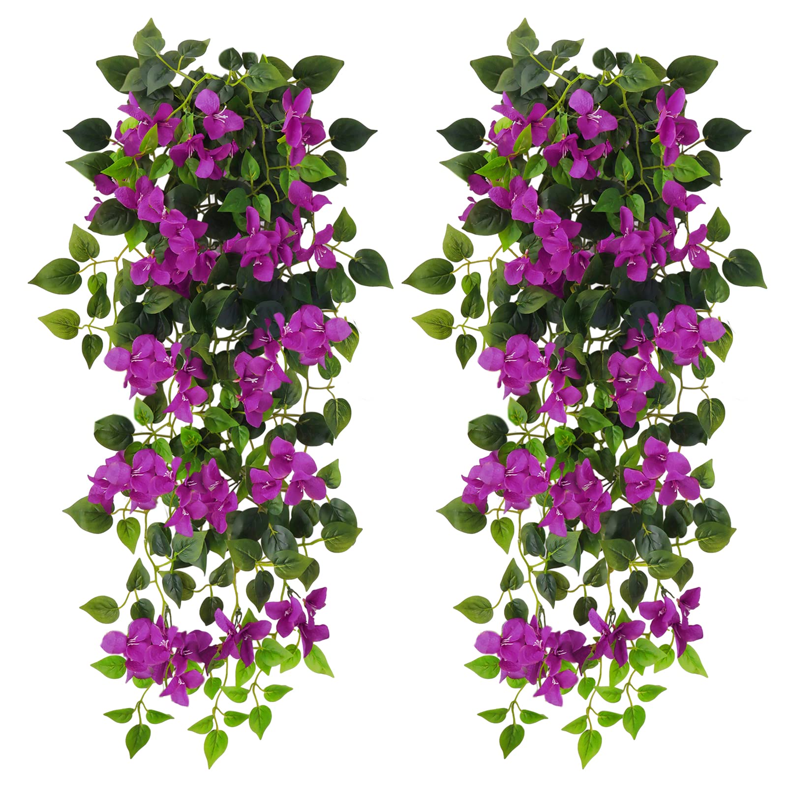Elecxlink Bougainvillea wall hanging flowers 2pcs add vibrant color to indoor or outdoor décor