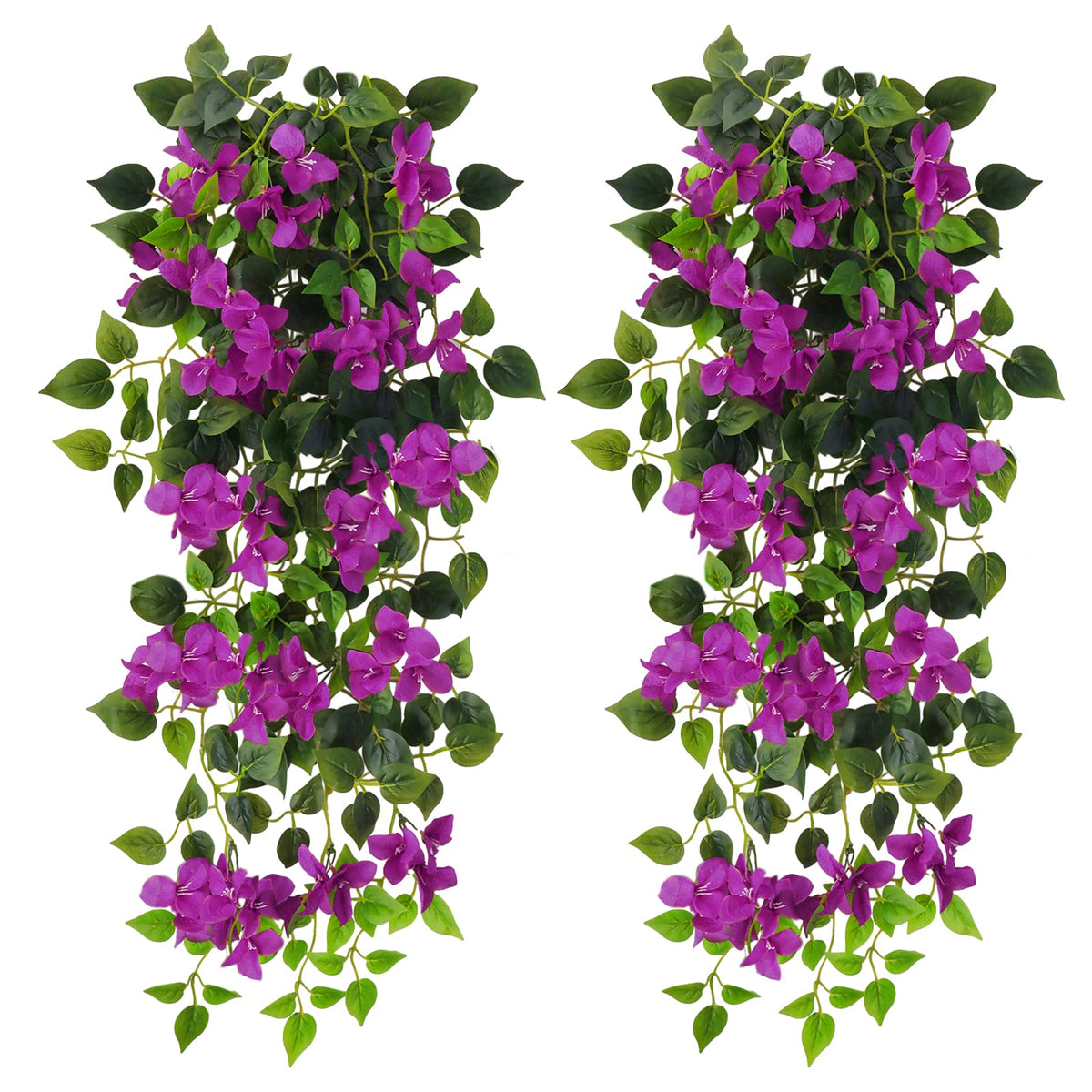 Elecxlink Bougainvillea wall hanging flowers 2pcs add vibrant color to indoor or outdoor décor