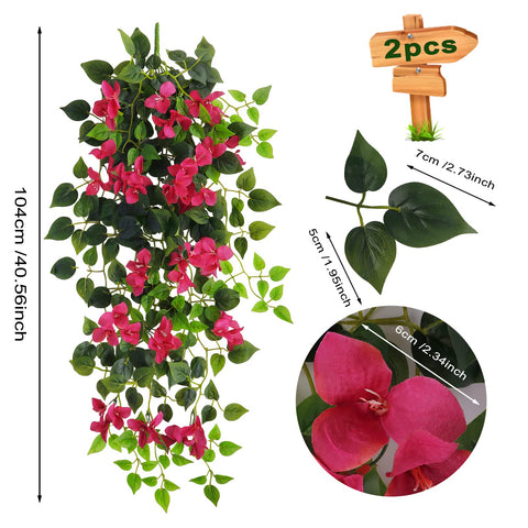Elecxlink faux bougainvillea wall planter decor for easy DIY floral accents