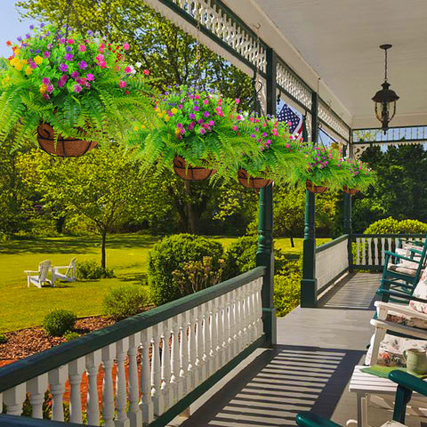 Elecxlink UV-resistant outdoor artificial plants maintain color in sun