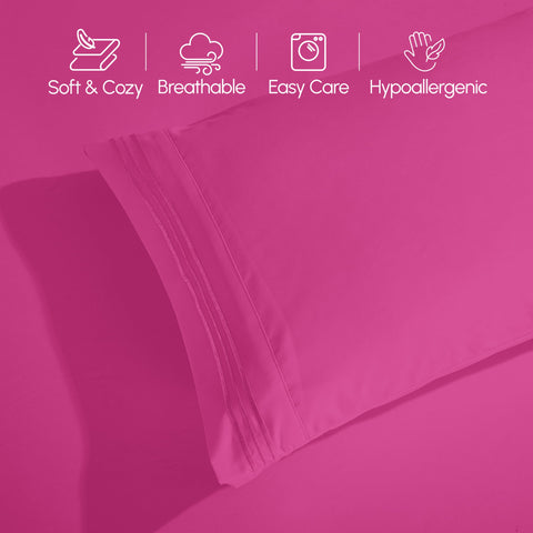 Elegant Comfort breathable microfiber fabric helps you sleep cooler and more comfortably.