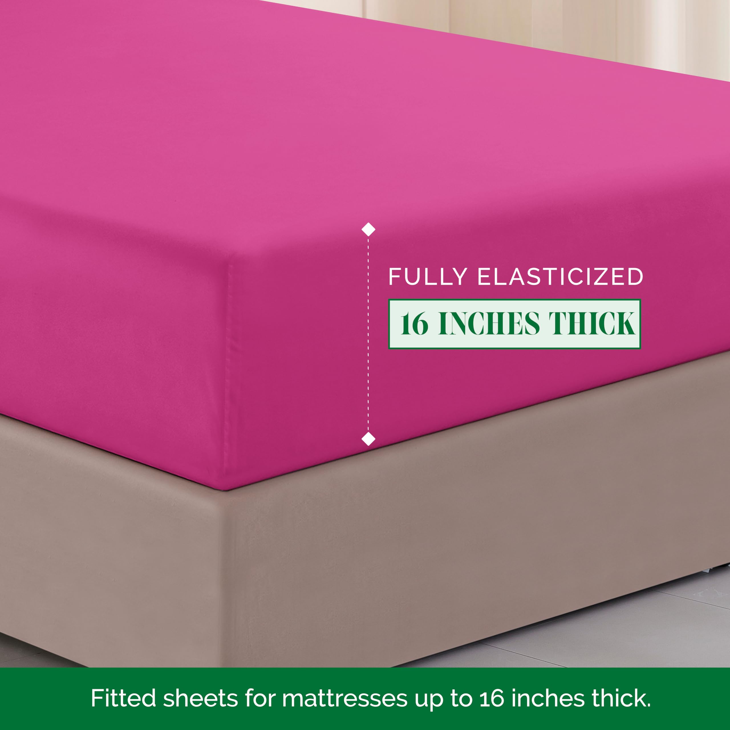 Elegant Comfort color-fast microfiber sheets keep vibrant colors after many washes.