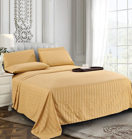 Elegant Comfort king-size fitted sheet stretched over a mattress up to 16 inches, snug fit.
