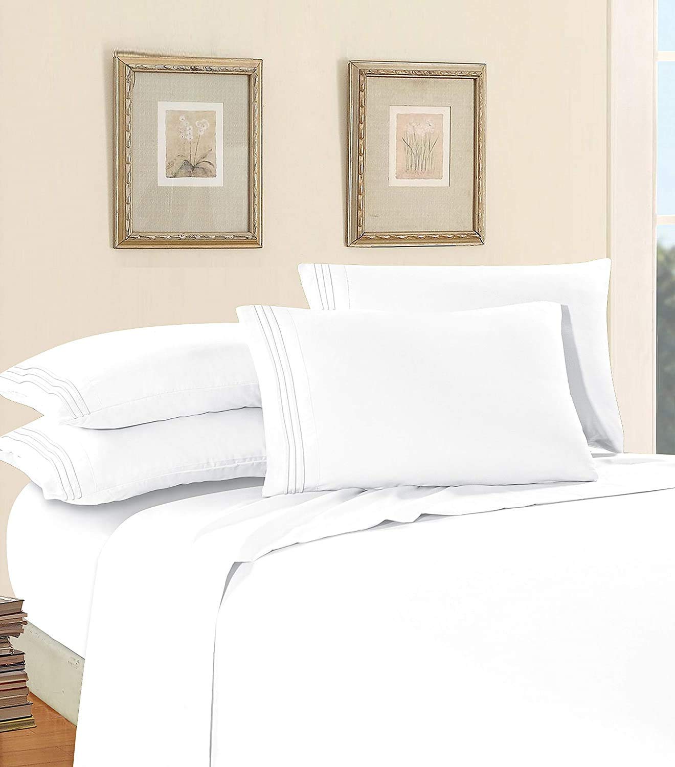 Elegant Comfort pillowcases provide plush comfort and easy care.