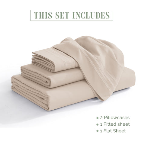 Elegant Comfort three-line embroidery pillowcase detail