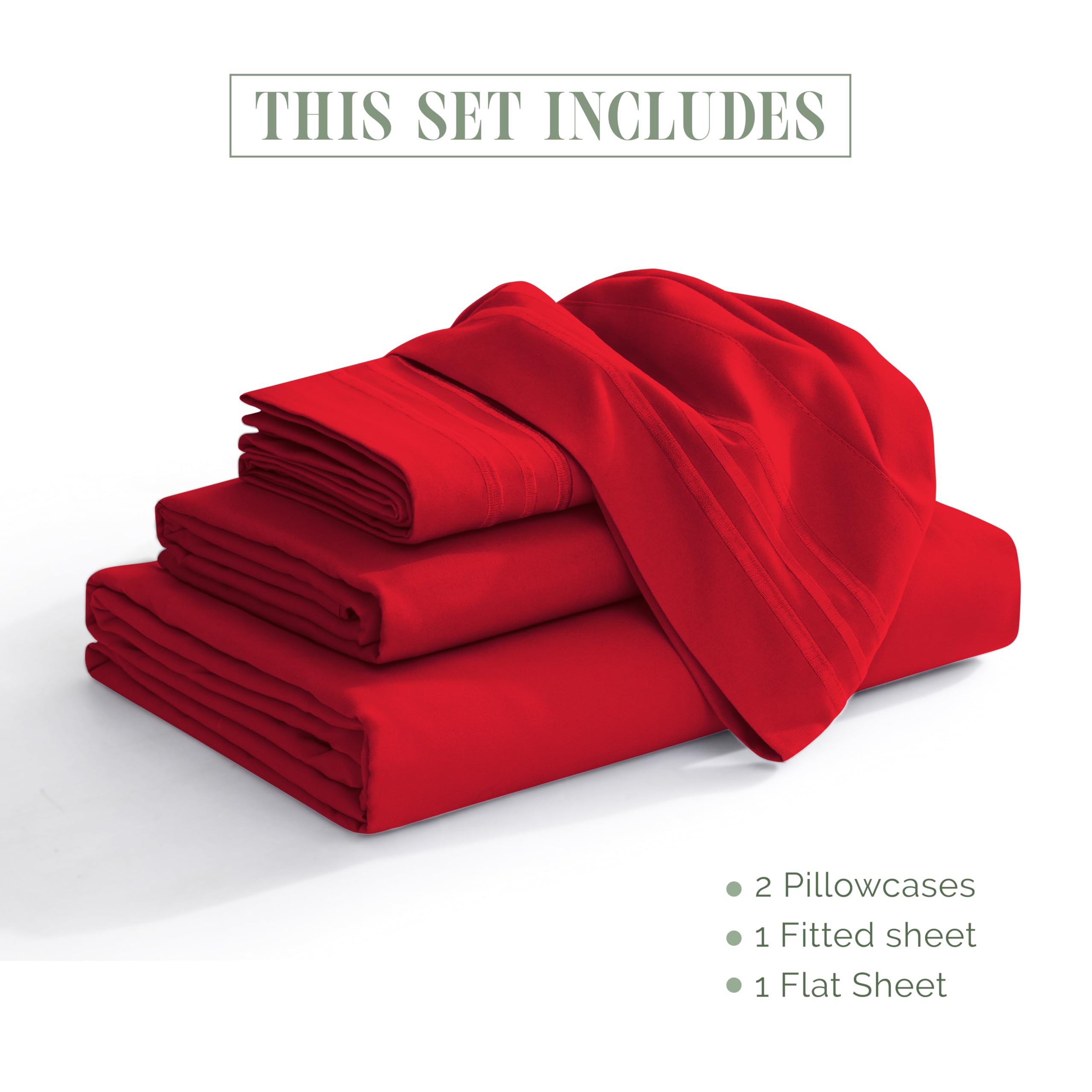 Elegant Comfort bedding resists wrinkles for a smooth bed every morning.