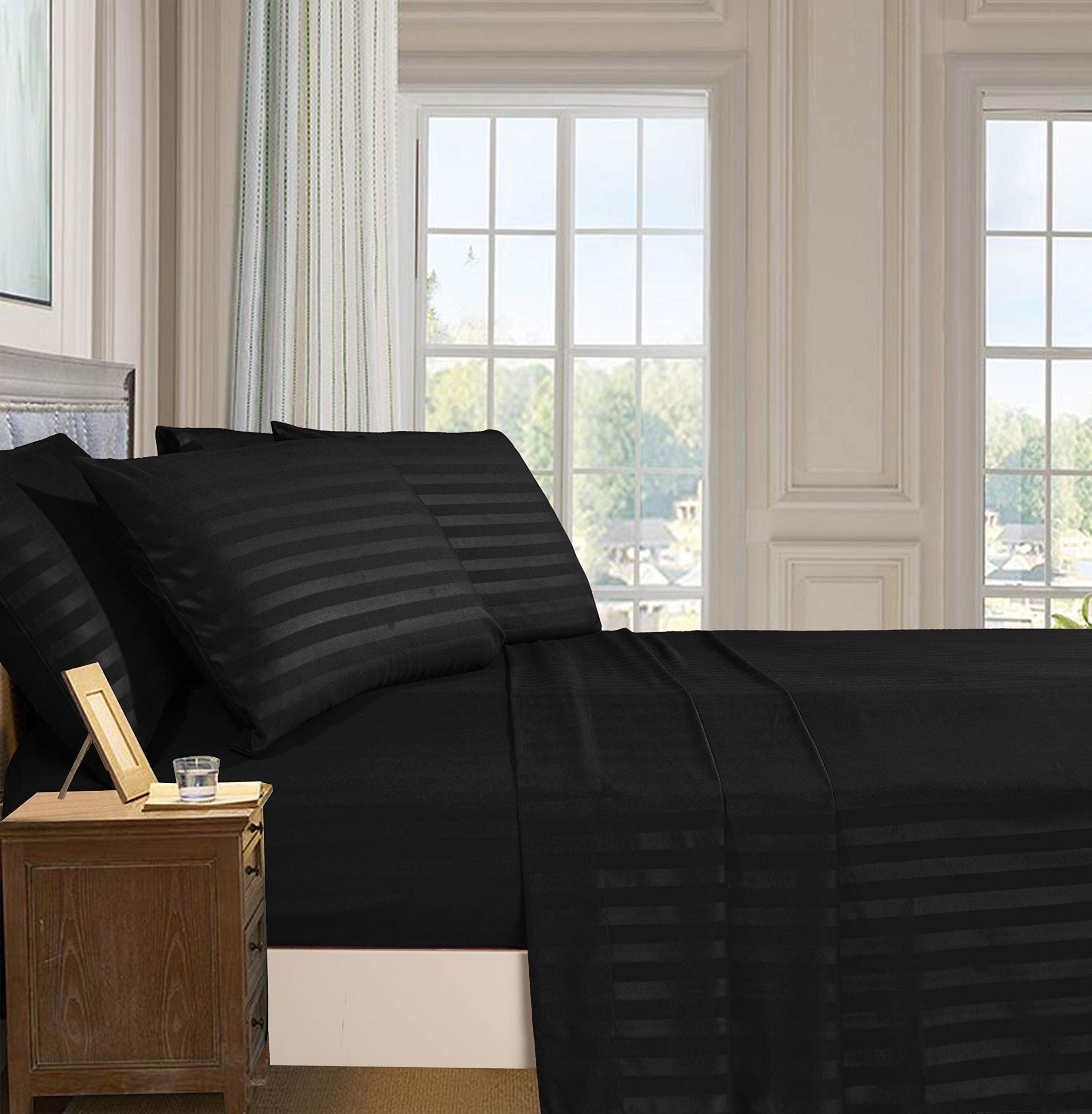 Elegant Comfort wrinkle-resistant microfiber sheets stay smooth wash after wash.