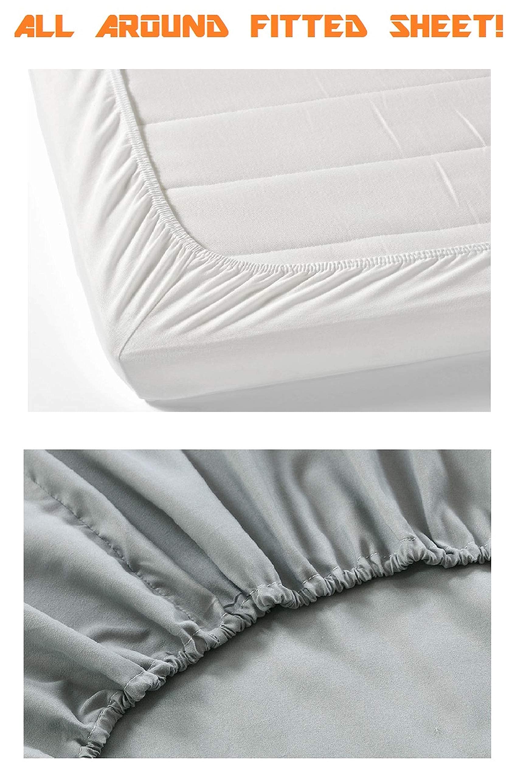 Elegant Comfort wrinkle-resistant microfiber close-up highlights easy-care and lasting softness