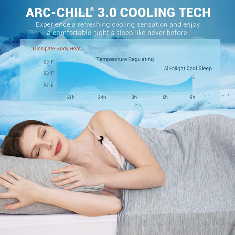 Close-up of Arc-Chill3.0 cooling fabric showing cool-to-touch sensation.