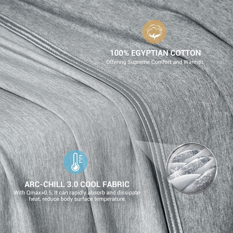 Elegear cooling blanket on bed demonstrating lightweight, portable comfort.