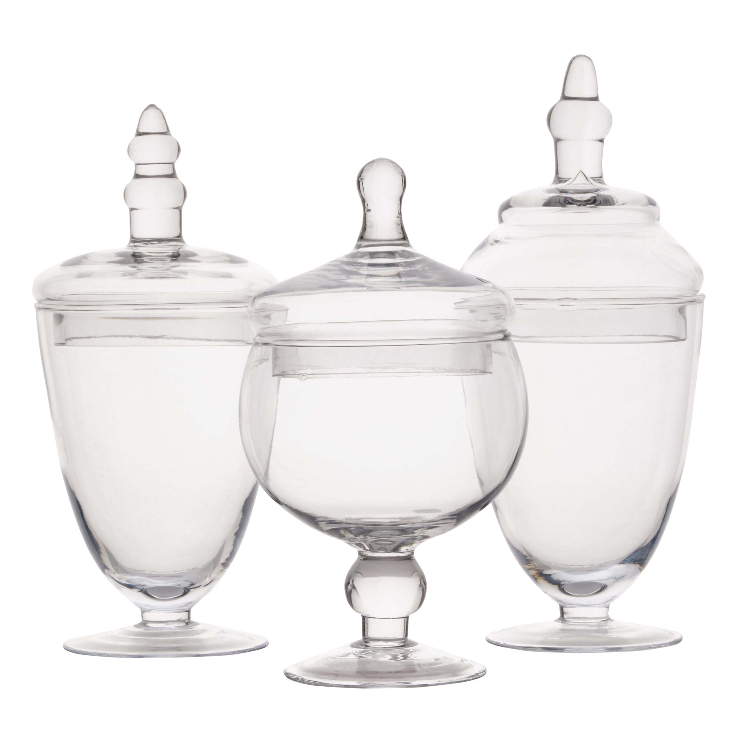 Elements apothecary jar 10in clear glass for stylish pantry storage