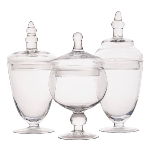 Elements apothecary jar 10in clear glass for stylish pantry storage