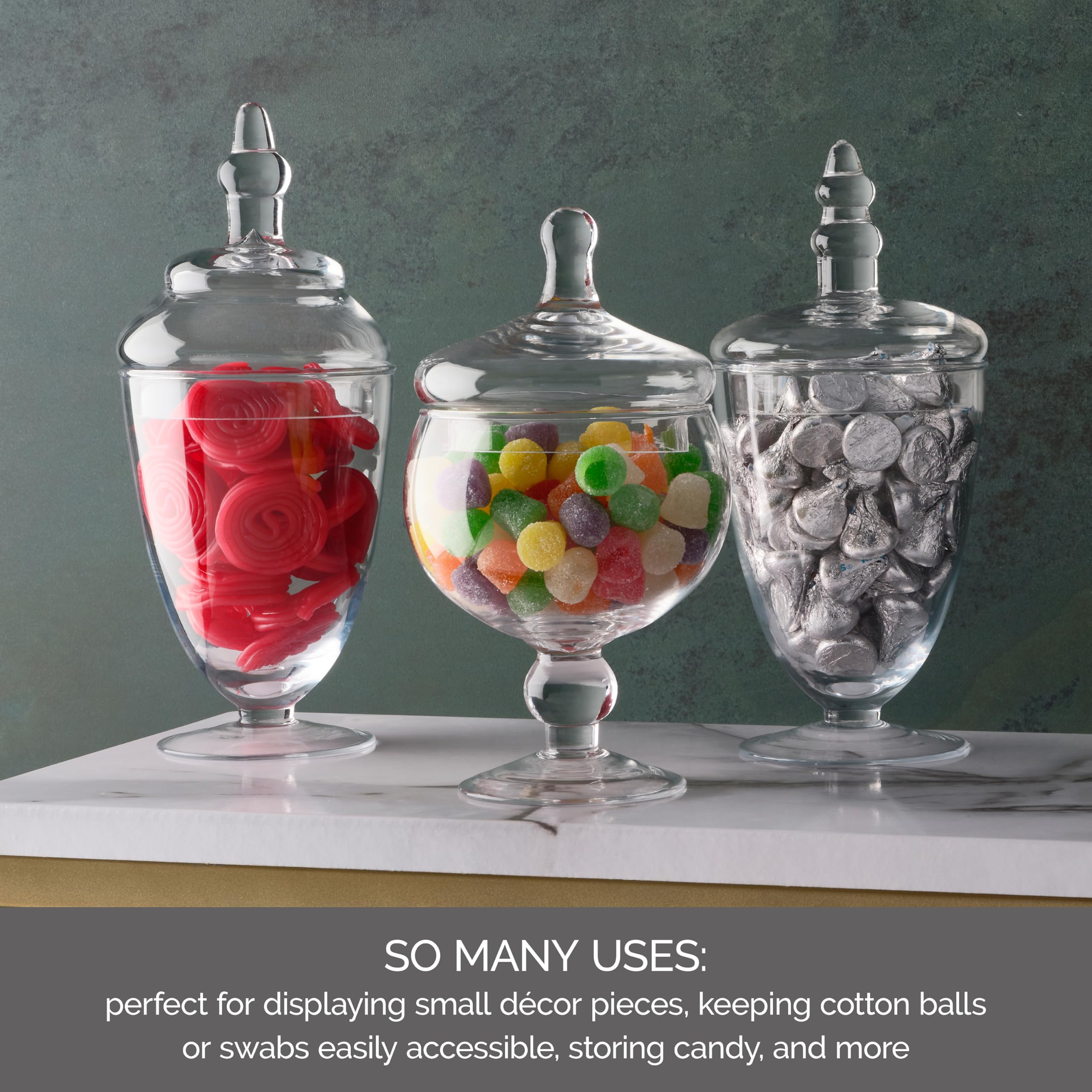 Elements apothecary jar set with easy-grip lids on display