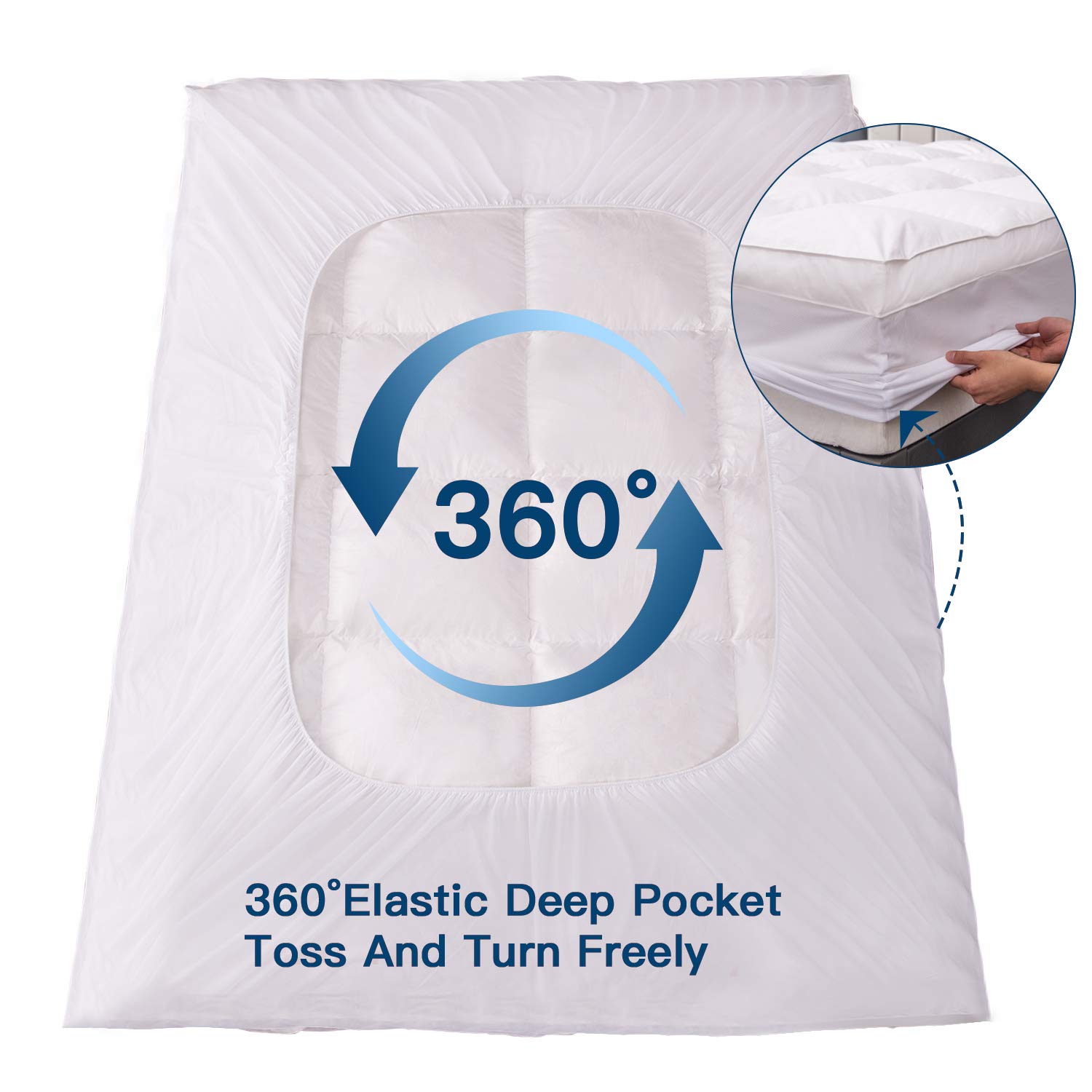 ELEMUSE 400TC Egyptian cotton cover feels soft and secure