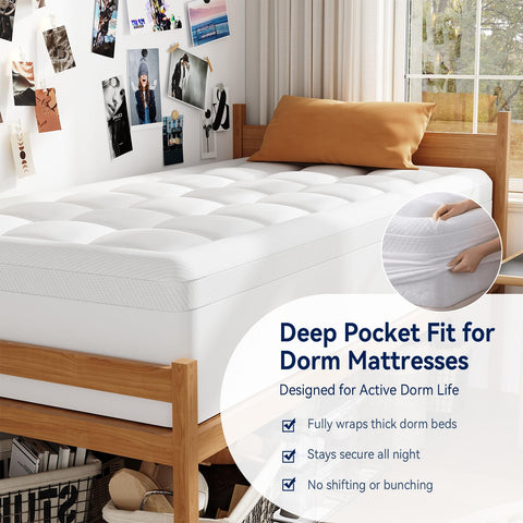 Elemuse fitted design fits 8 to 21 inch mattresses securely