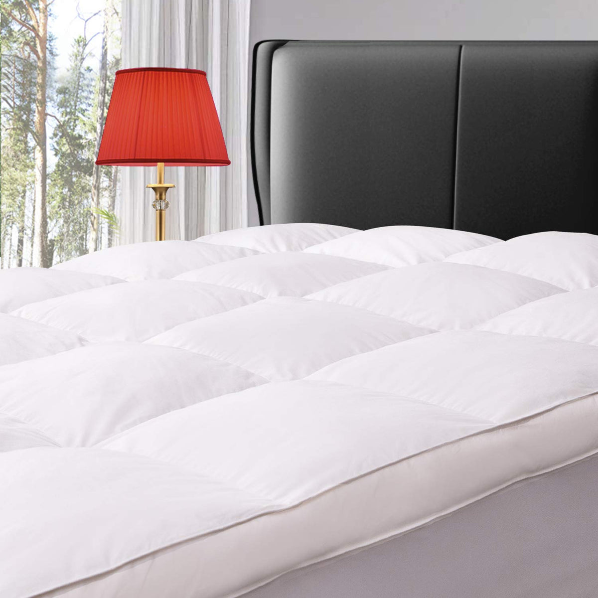 ELEMUSE king-size topper top layer fusion-down for breathable comfort