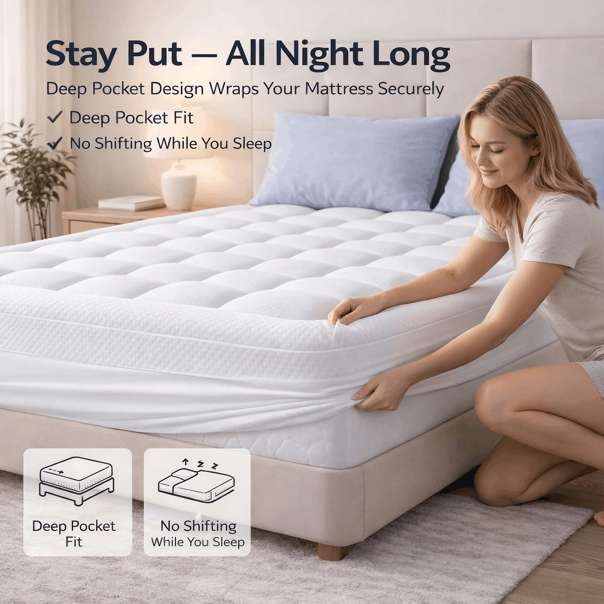 Elemuse memory foam motion absorption reduces partner disturbances.