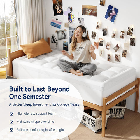 Elemuse pillow-top cushioning adds soft support for sleepers