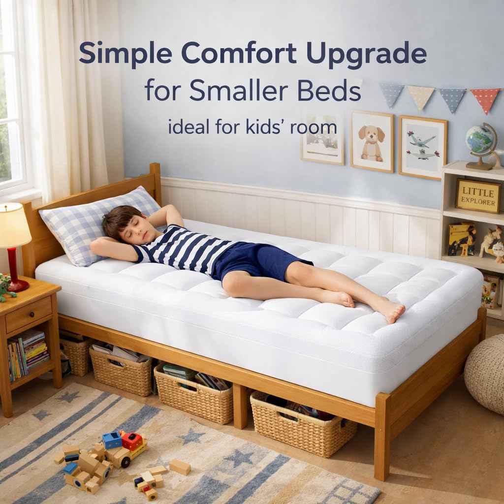 Elemuse plush pillowtop detail emphasizes cozy, soft touch.