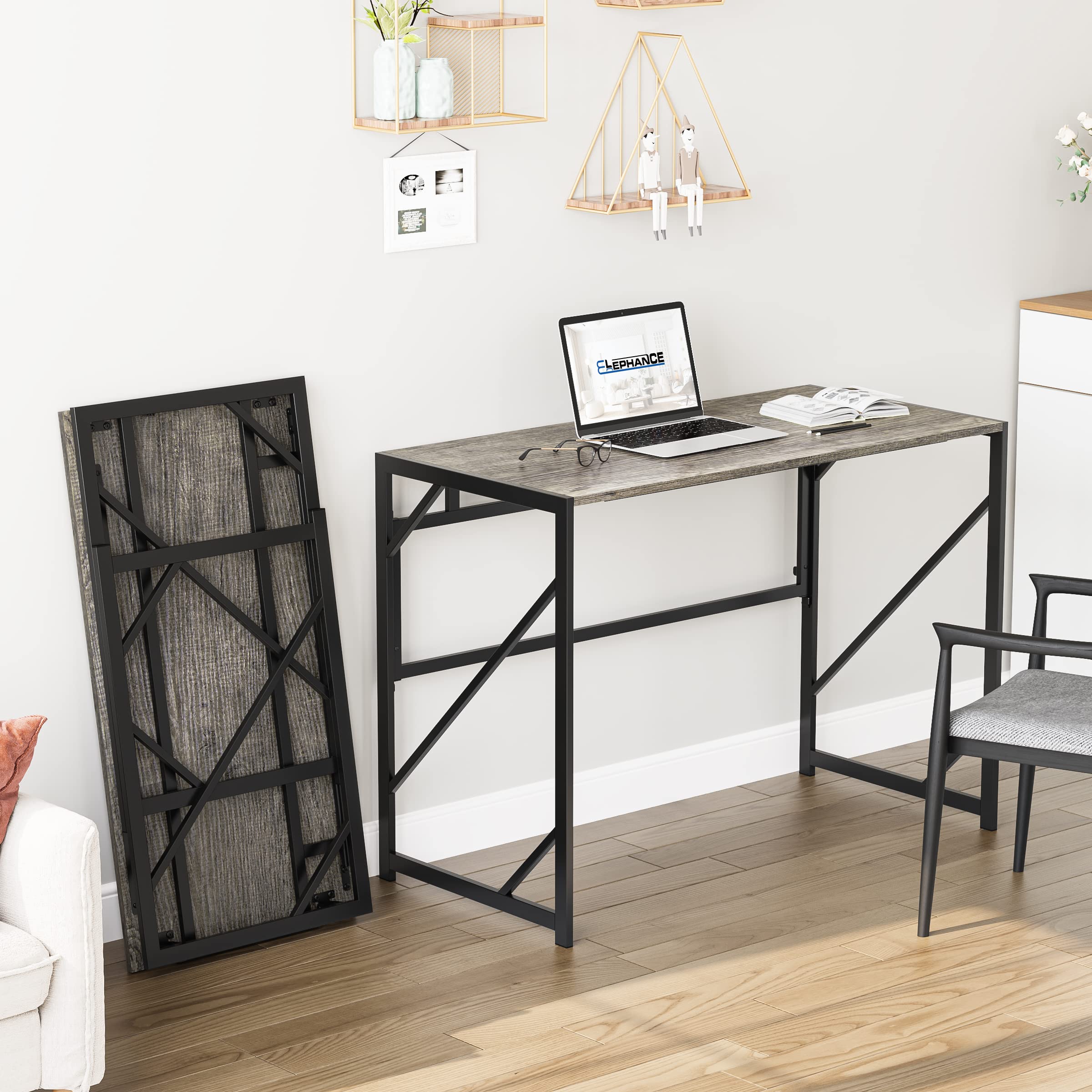 Elephance folding desk compact design ideal for small spaces.