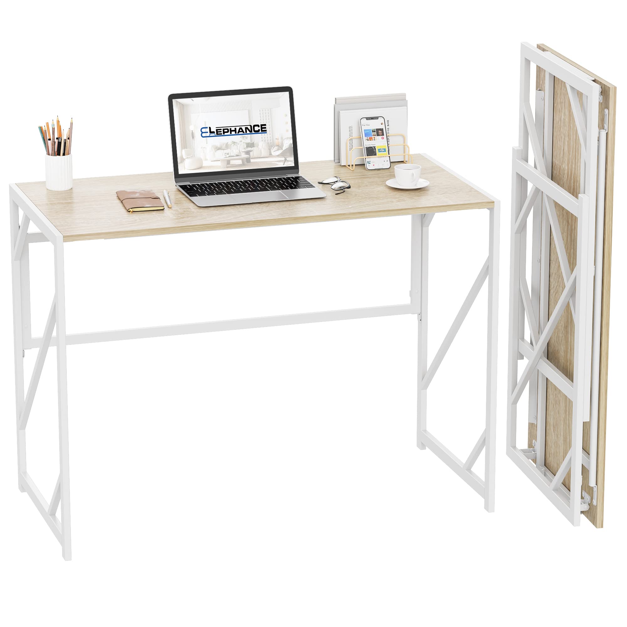 Elephance Folding Desk compact-setup; ideal for small spaces and quick organization.