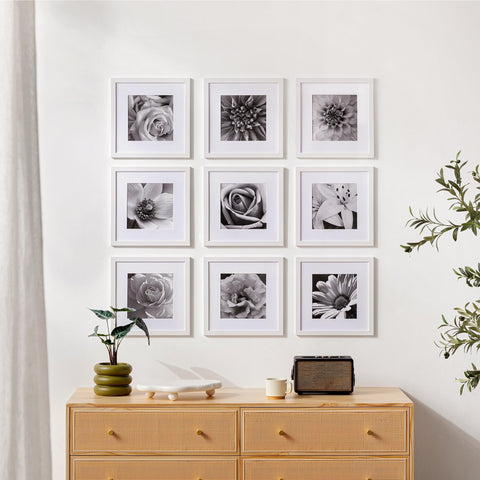 eletecpro white frames complement living rooms and hallways.