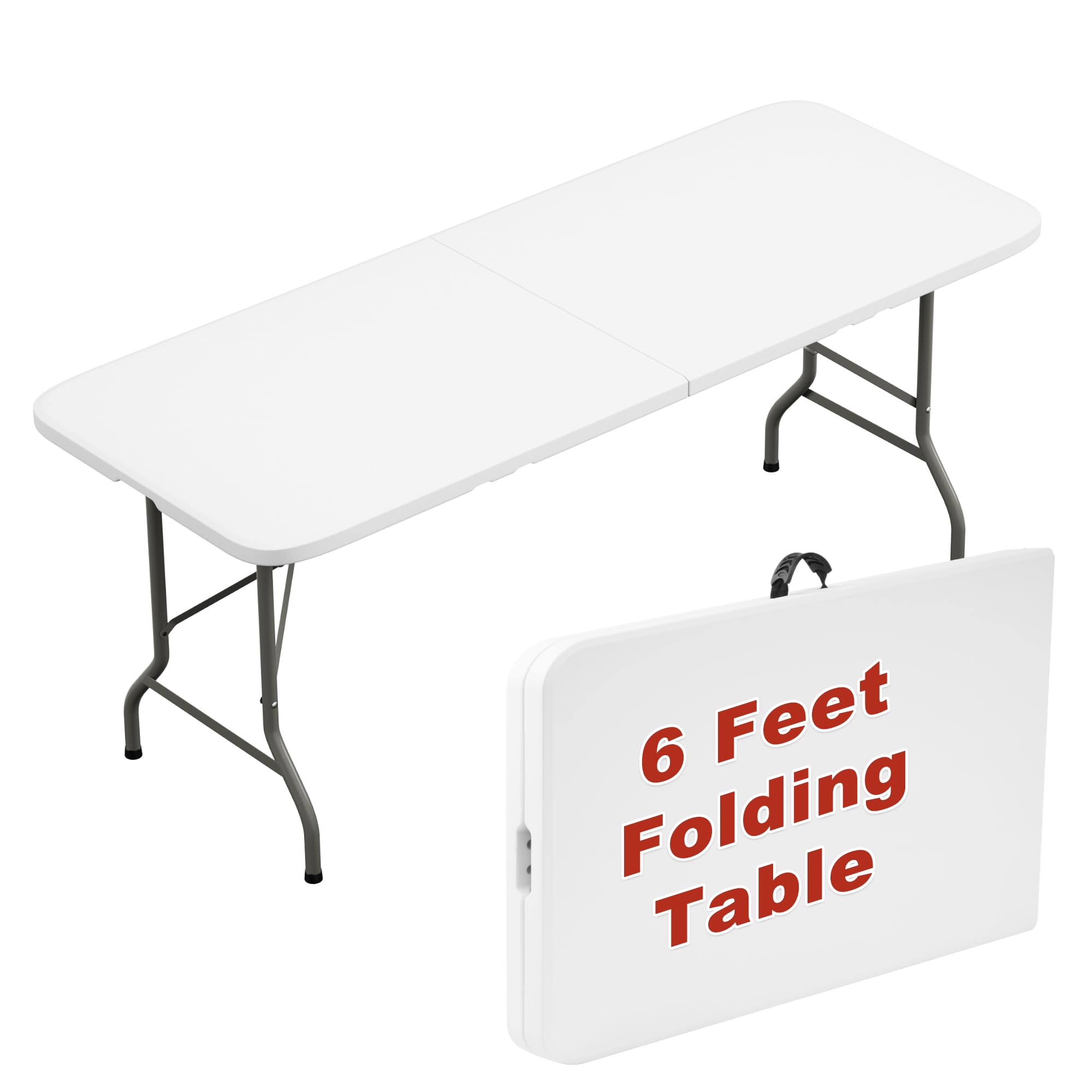 Elevon folding table 6ft top ready for spacious outdoor dining.