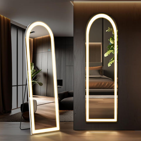 Elevon full-length mirror with LED lights for complete outfit checks.