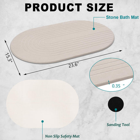 Elfcool bath mat easy to clean: rinse or wipe away stains.