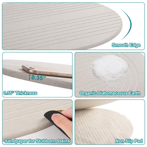 Elfcool mat is versatile for bathroom, kitchen counters, and pet bowls.