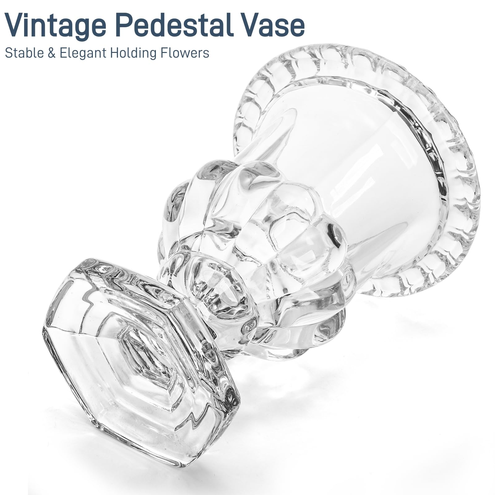 ELFULLY pedestal vase serves as a striking flower bottle for arrangements.