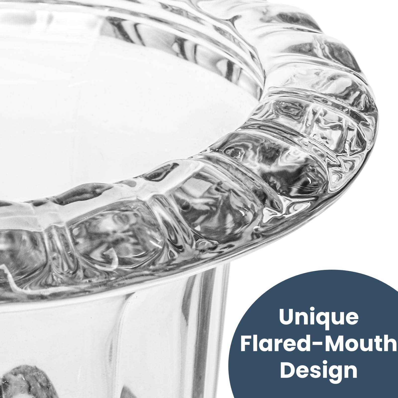 ELFULLY vase in living room elevates decor with timeless glass elegance.