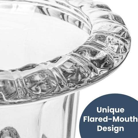 ELFULLY vase in living room elevates decor with timeless glass elegance.