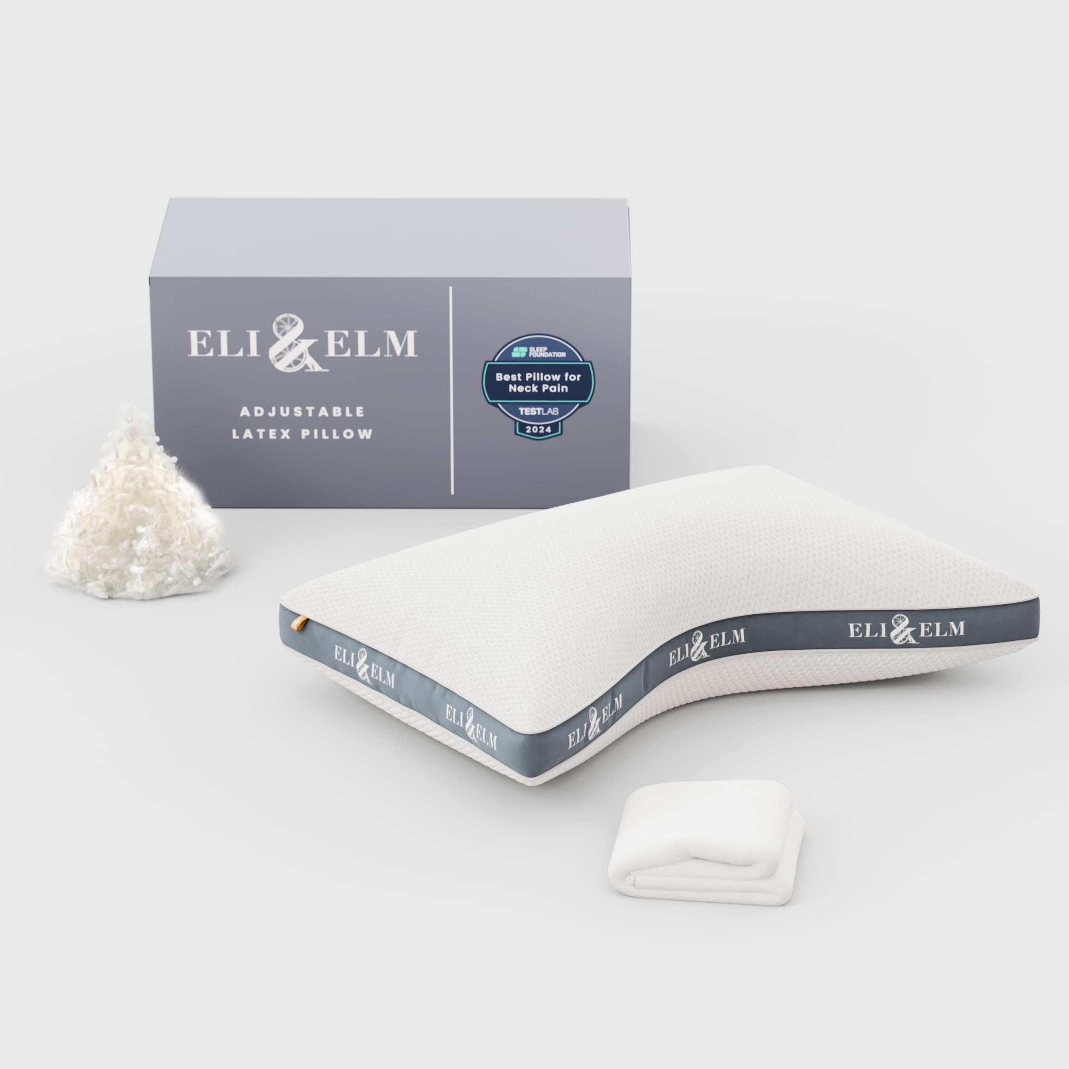 Eli & Elm Side Sleeper Pillow with ergonomic U-shape aligns the neck.