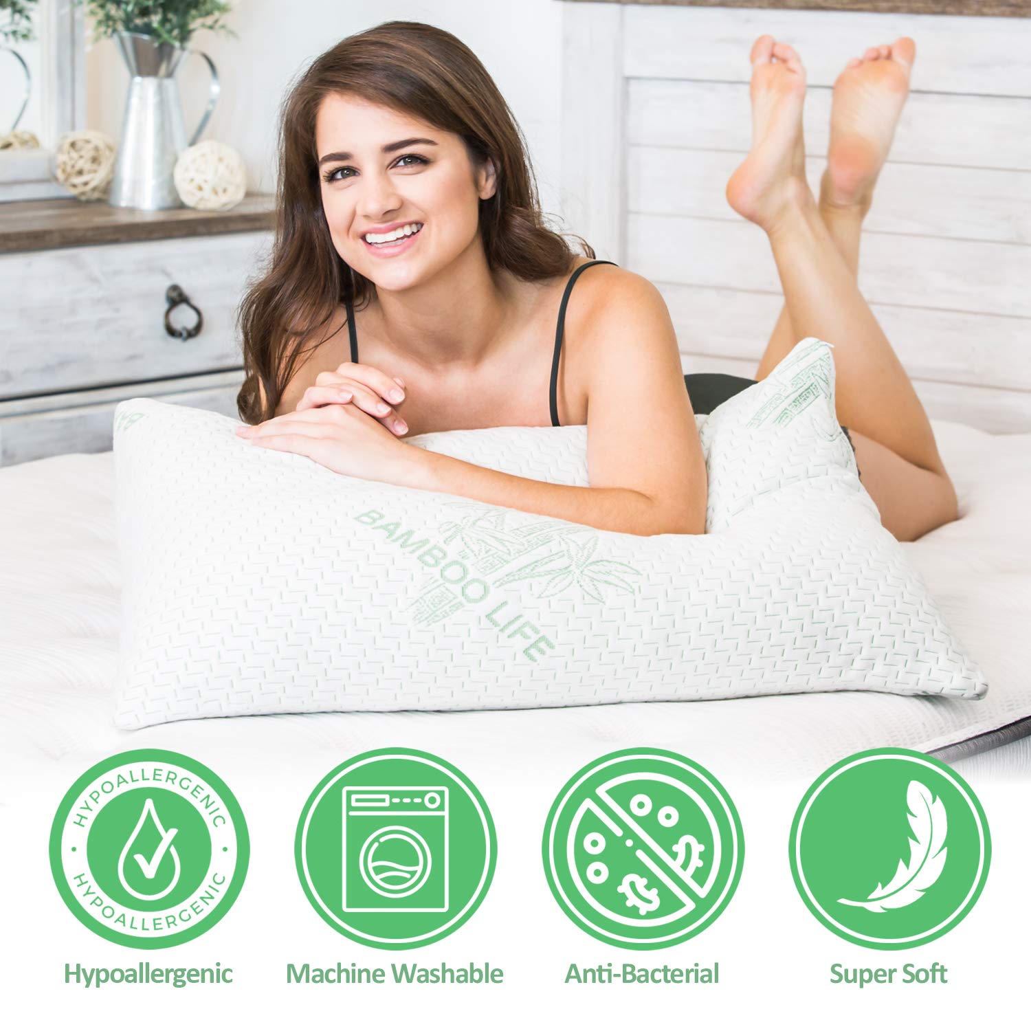 Elif Home Goods Elif King pillow inner foam adjustable for personalized support