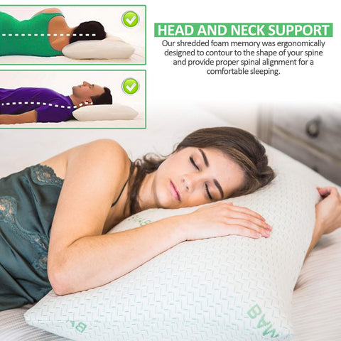 Elif Home Goods Elif King pillow supports back, side, and stomach sleepers with contouring comfort
