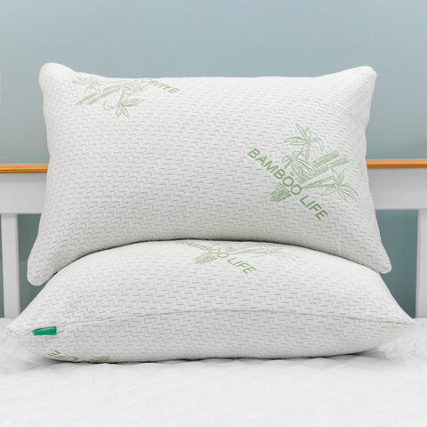 Elif Home Goods Elif King pillow top view with cooling shredded memory foam for all-night comfort