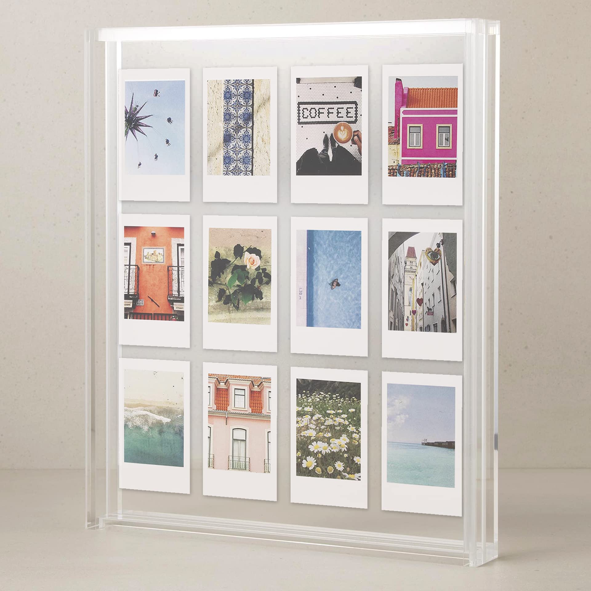 Elil Polaroid Fujifilm frame front view showing a floating 8x10 photo display for elegant memories.