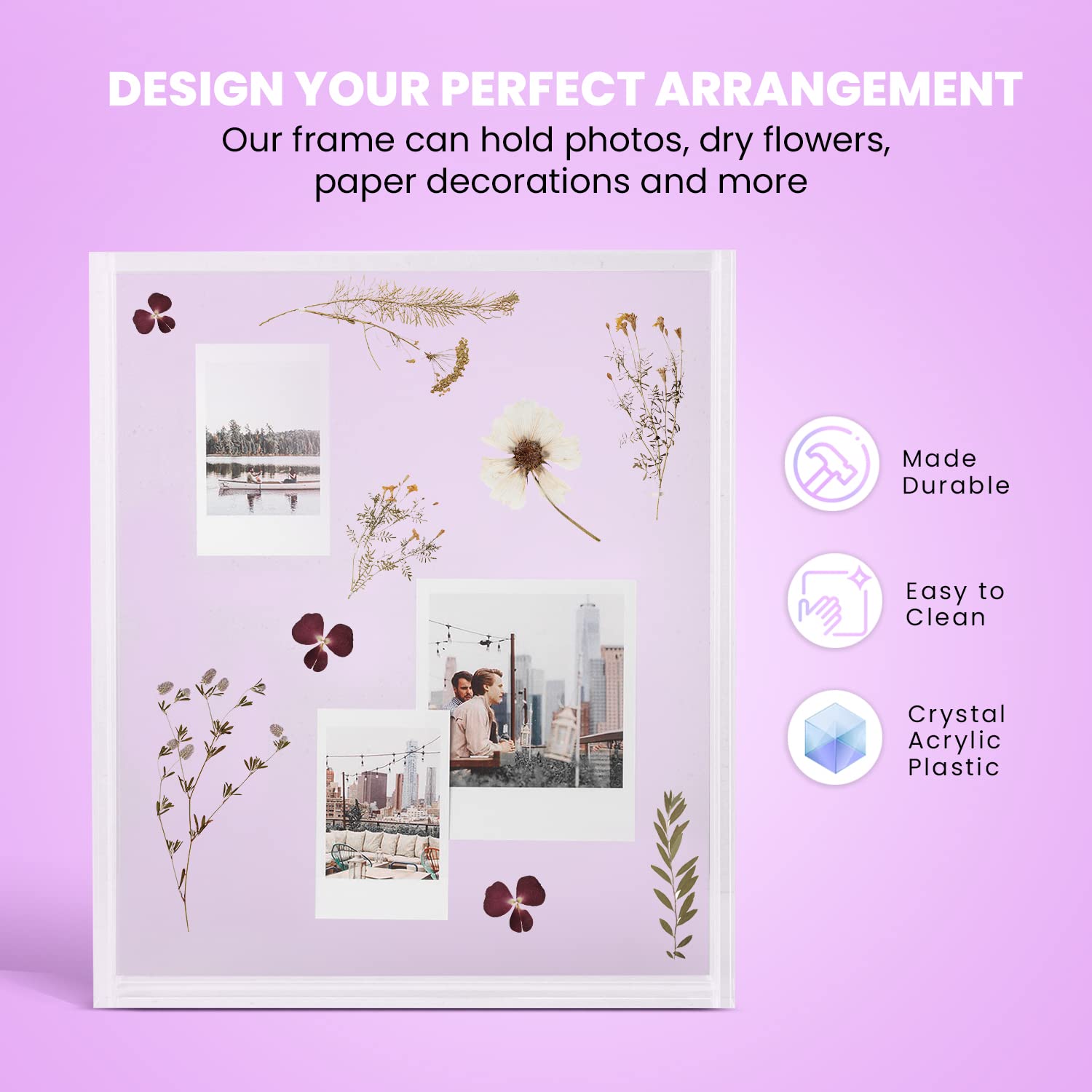 Elil Polaroid Fujifilm frame fits Instax Mini prints for instant memories.