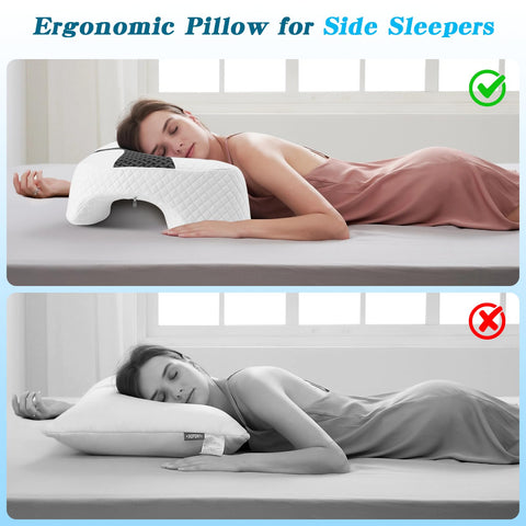 Eliteguard ergonomic neck and shoulder support for all sleeping positions